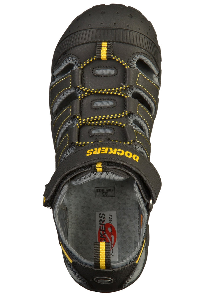 Dockers Sandalen Lederimitat/Textil Schwarz