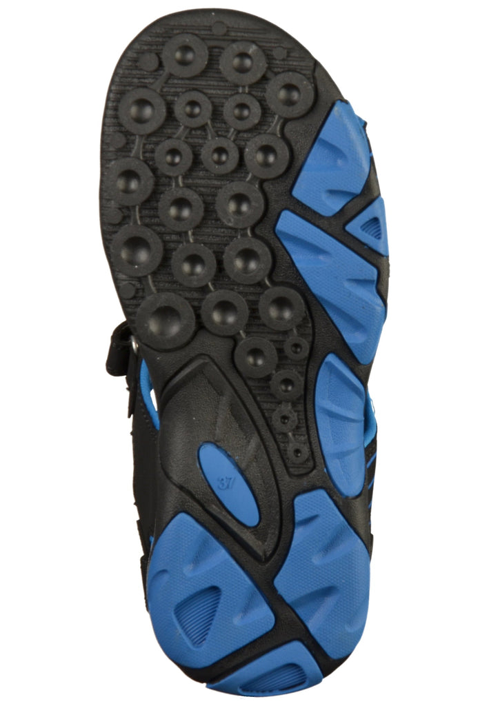 Dockers Sandalen Lederimitat/Textil Schwarz/Blau