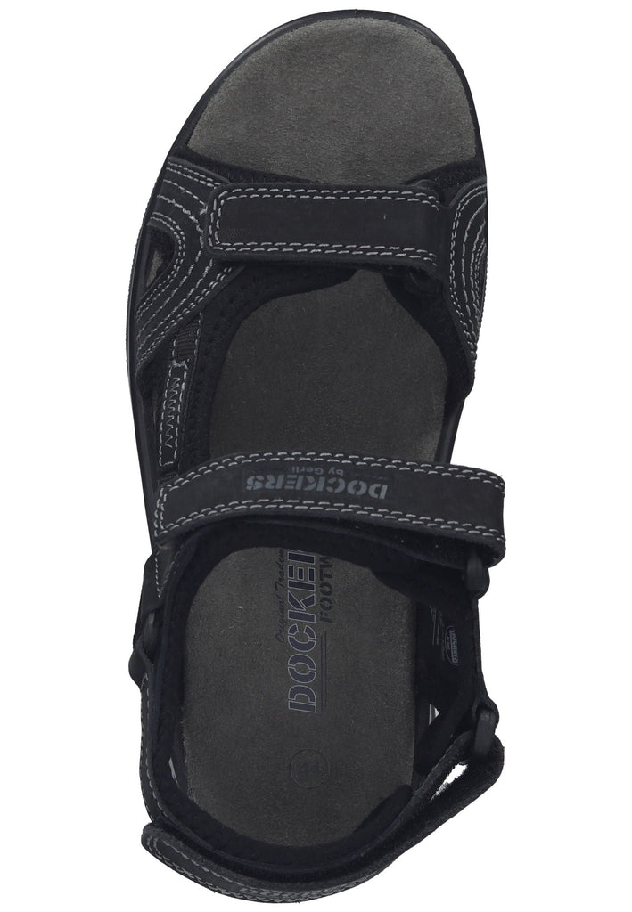Dockers Sandalen Nubukleder Schwarz