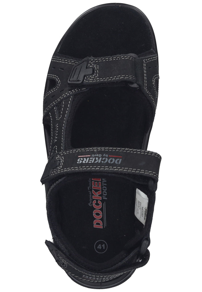 Dockers Sandalen Nubukleder Schwarz
