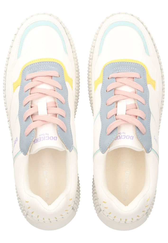 Dockers Sneaker Leder/Synthetik Weiß Kombi