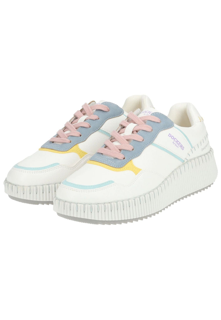 Dockers Sneaker Leder/Synthetik Weiß Kombi