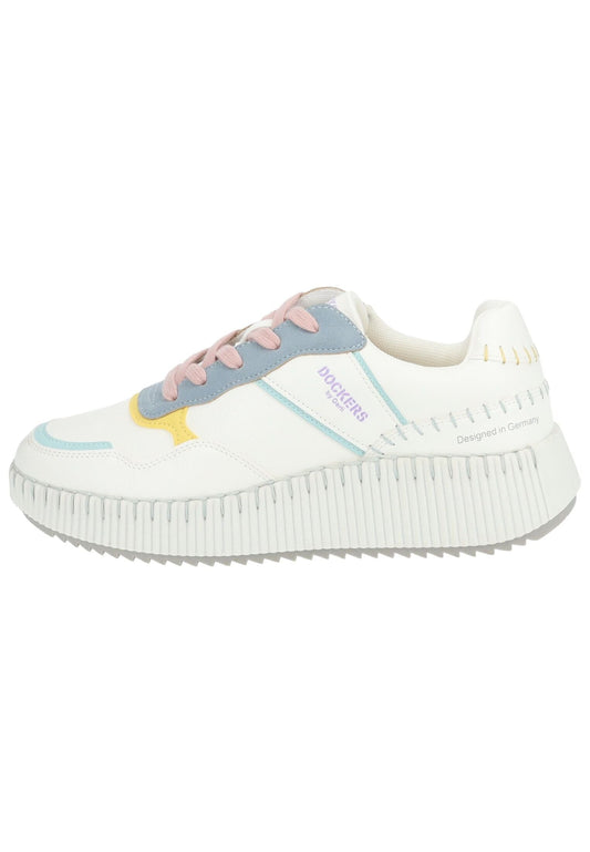 Dockers Sneaker Leder/Synthetik Weiß Kombi
