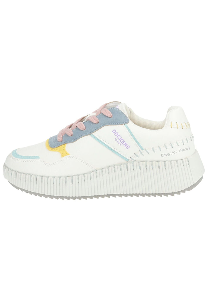 Dockers Sneaker Leder/Synthetik Weiß Kombi