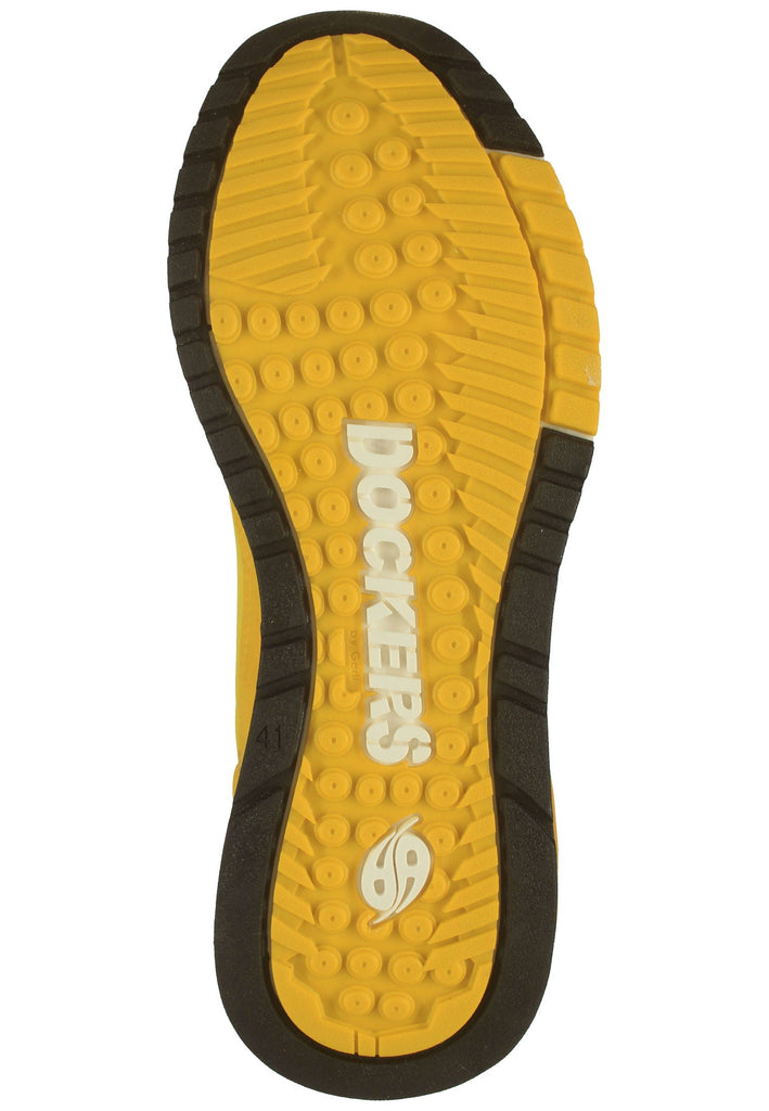 Dockers Sneaker Lederimitat Schwarz/Gelb