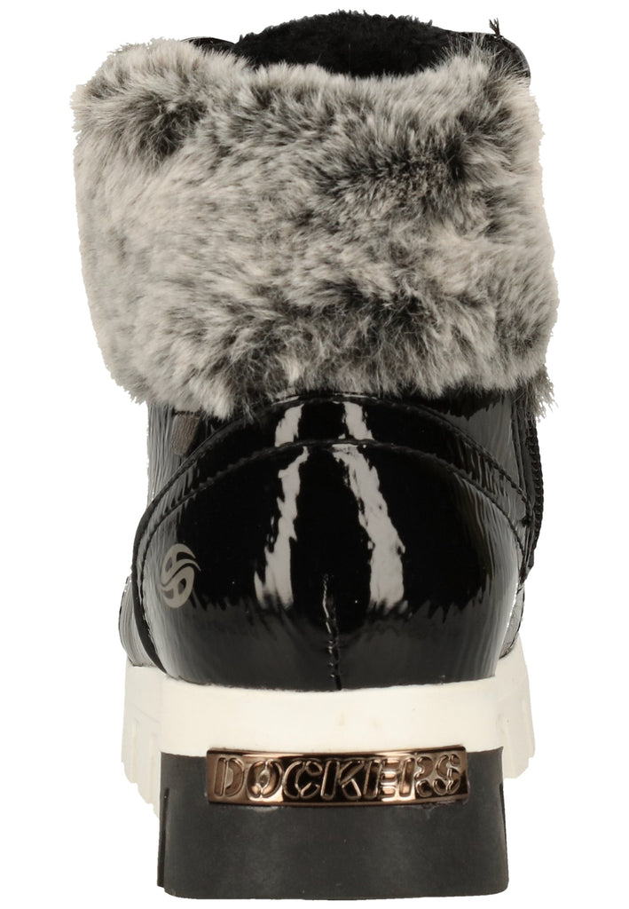 Dockers Sneaker Lederimitat Schwarz/Grau Warmfutter