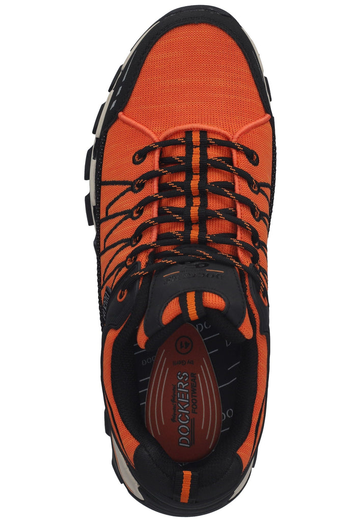 Dockers Sneaker Lederimitat Schwarz/Orange