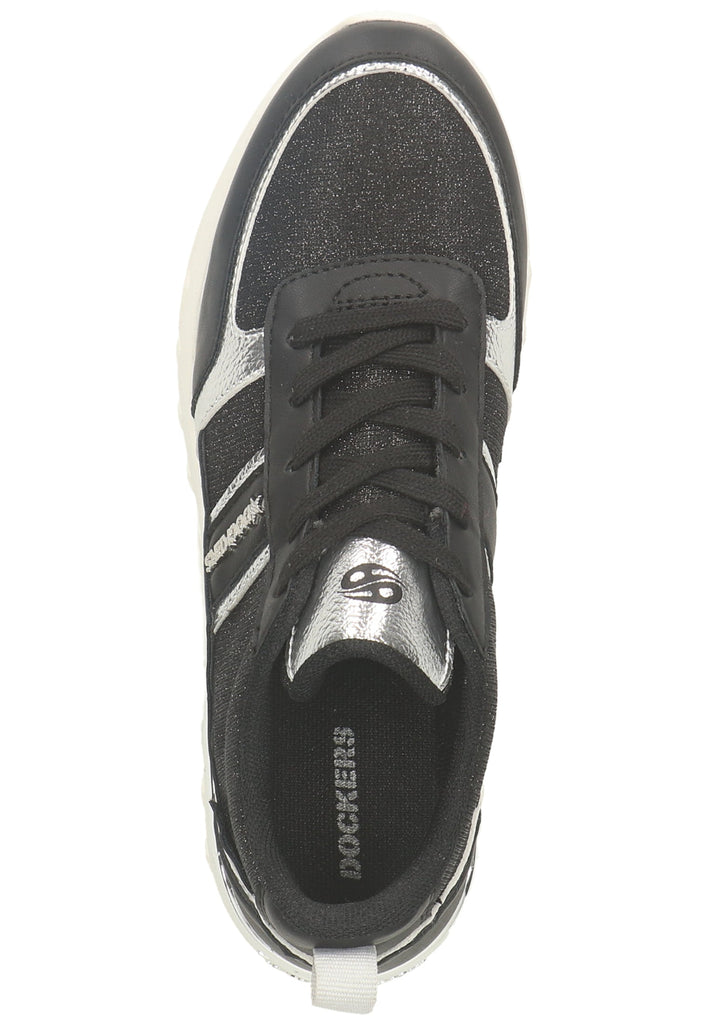 Dockers Sneaker Lederimitat Schwarz/Silber