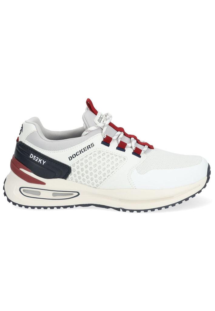 Dockers Sneaker Lederimitat/Textil Weiß/Blau