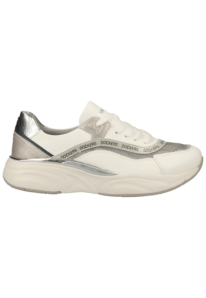 Dockers Sneaker Lederimitat/Textil Weiß Kombi