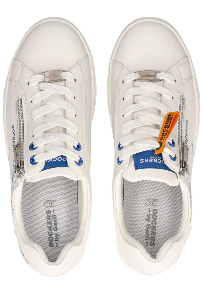 Dockers Sneaker Lederimitat Weiß/Blau