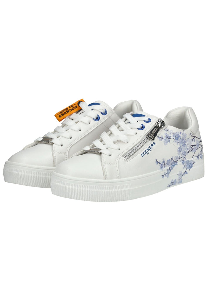 Dockers Sneaker Lederimitat Weiß/Blau