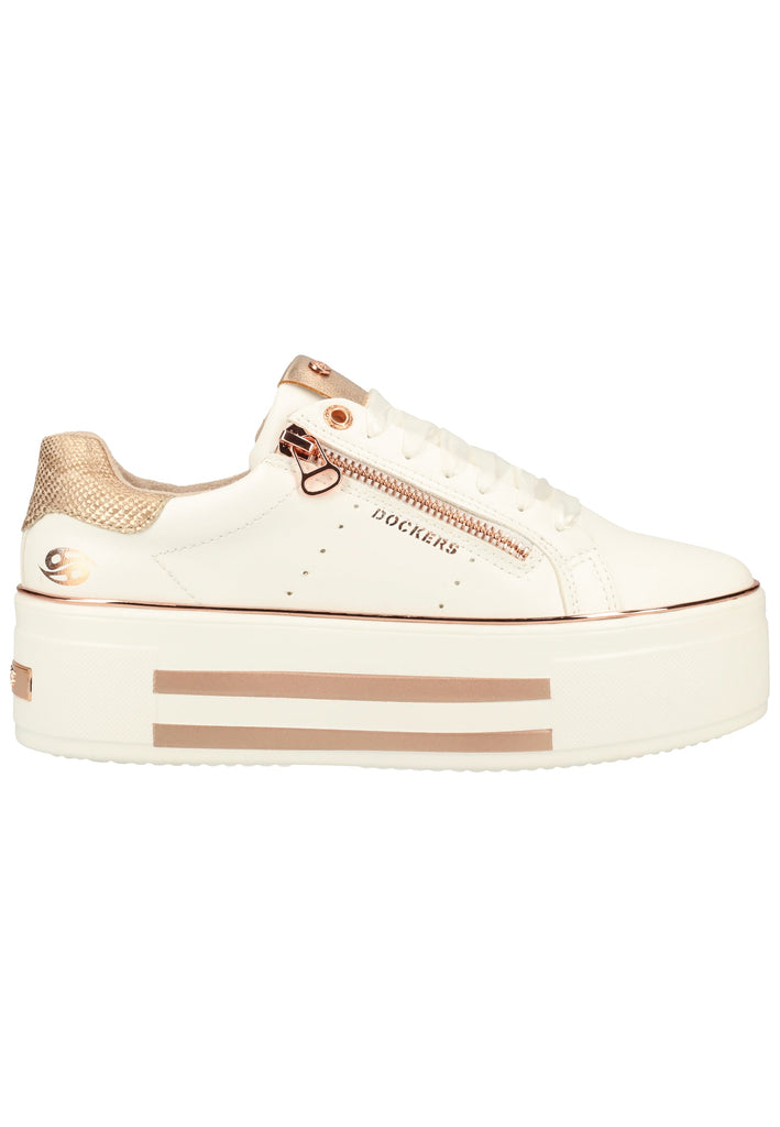 Dockers Sneaker Lederimitat Weiß/Rosa