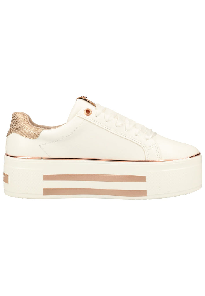 Dockers Sneaker Lederimitat Weiß/Rosa