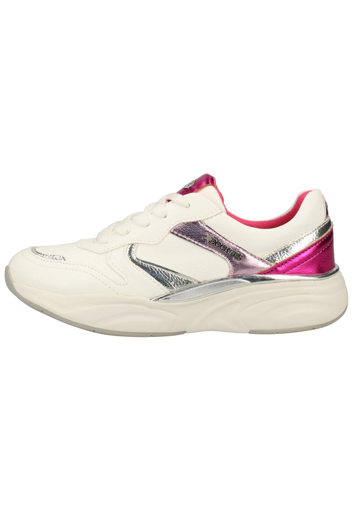 Dockers Sneaker Lederimitat Weiß/Rot