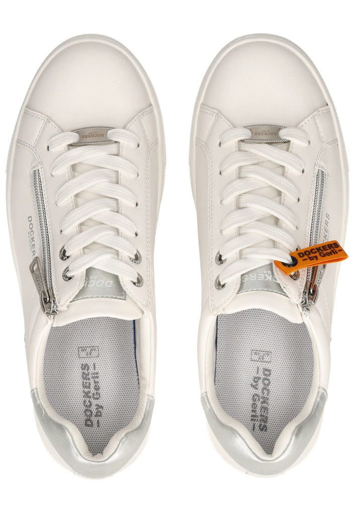 Dockers Sneaker Lederimitat Weiß/Silber