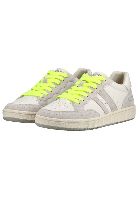 Dockers Sneaker Nappaleder Hellgrau/Weiß