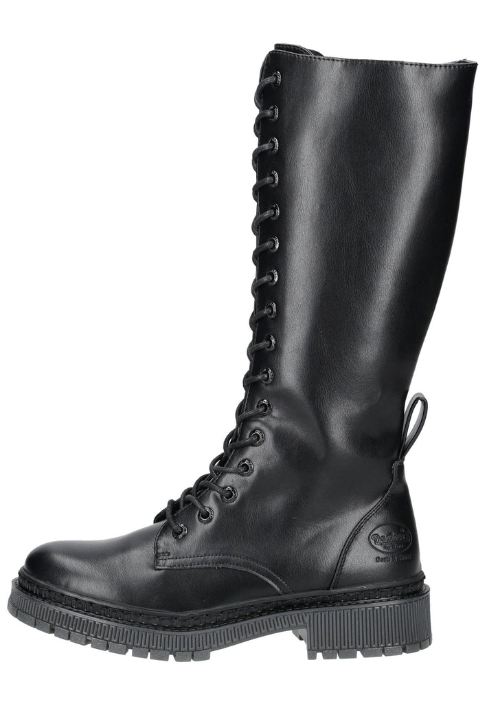 Stiefel Dockers Stiefel Lederimitat Schwarz Warmfutter