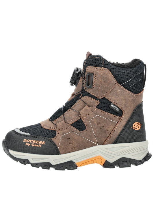 Dockers Stiefel Lederimitat Braun Warmfutter