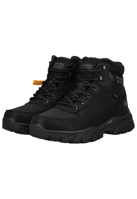Dockers Stiefel Lederimitat Schwarz Warmfutter