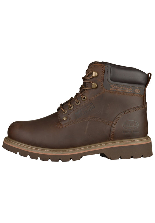 Dockers Stiefelette Leder Cafe Warmfutter