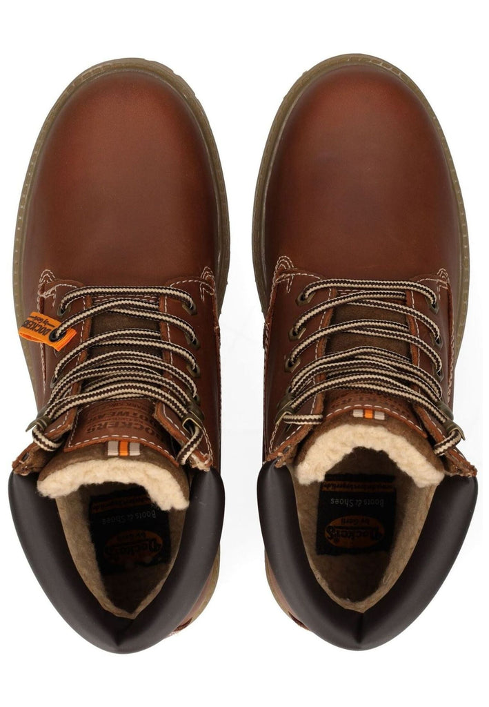 Dockers Stiefelette Leder Cognac Warmfutter