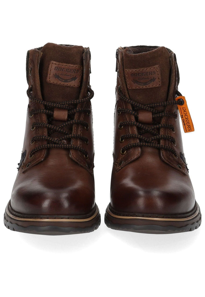 Dockers Stiefelette Leder Schoko Warmfutter