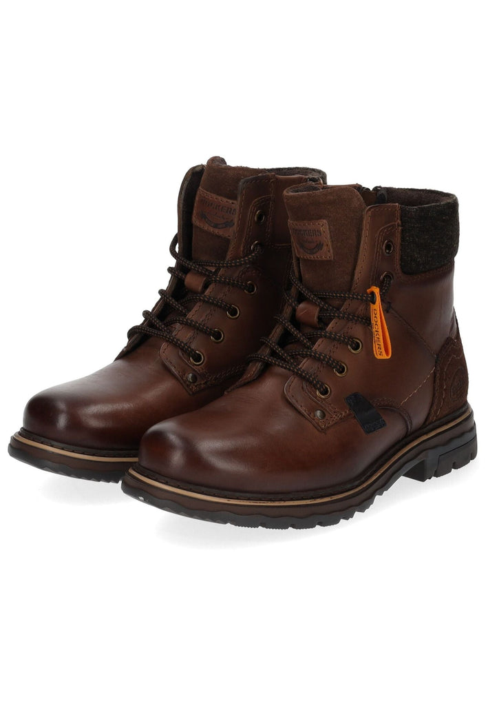 Dockers Stiefelette Leder Schoko Warmfutter
