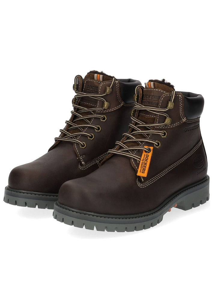 Dockers Stiefelette Leder Schoko Warmfutter