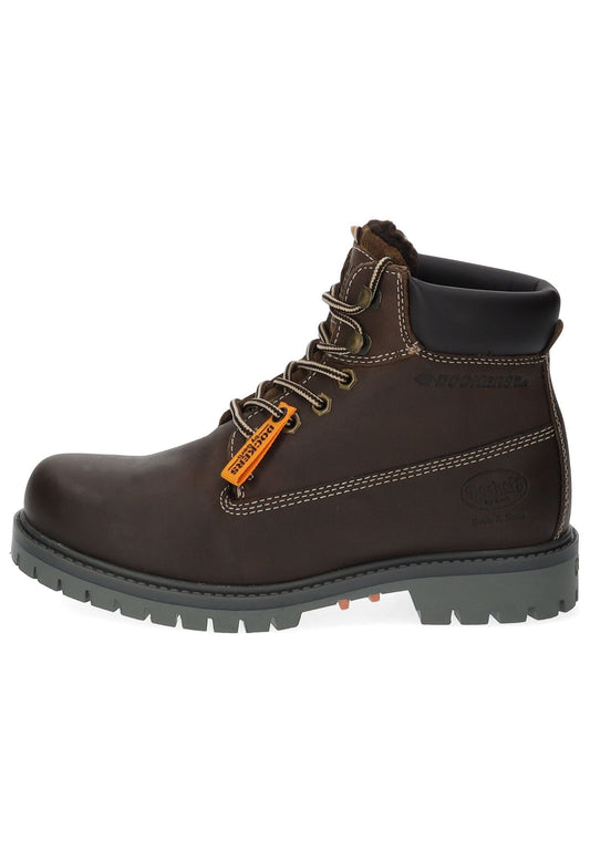 Dockers Stiefelette Leder Schoko Warmfutter