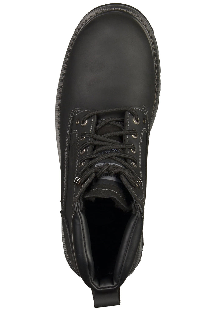 Dockers Stiefelette Leder Schwarz Warmfutter