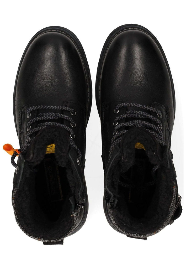 Dockers Stiefelette Leder Schwarz Warmfutter
