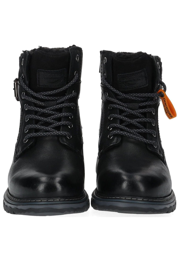 Dockers Stiefelette Leder Schwarz Warmfutter