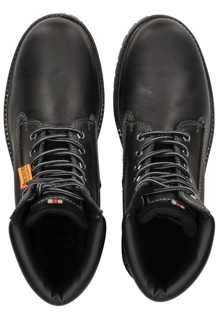 Dockers Stiefelette Leder Schwarz Warmfutter