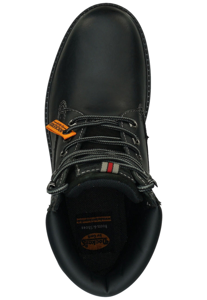 Dockers Stiefelette Leder Schwarz Warmfutter