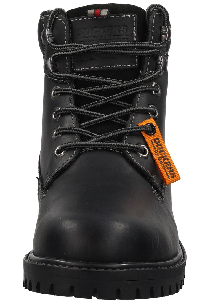 Dockers Stiefelette Leder Schwarz Warmfutter