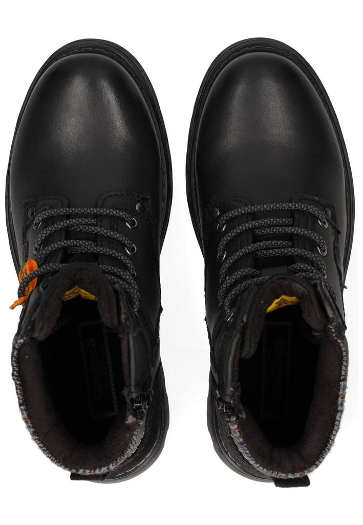 Dockers Stiefelette Leder Schwarz Warmfutter