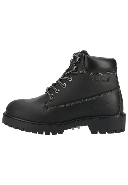 Dockers Stiefelette Leder Schwarz Warmfutter