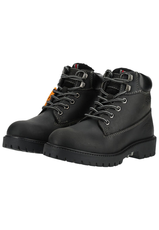 Dockers Stiefelette Leder Schwarz Warmfutter