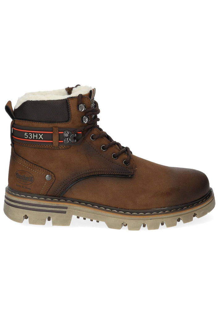 Dockers Stiefelette Lederimitat Braun Warmfutter