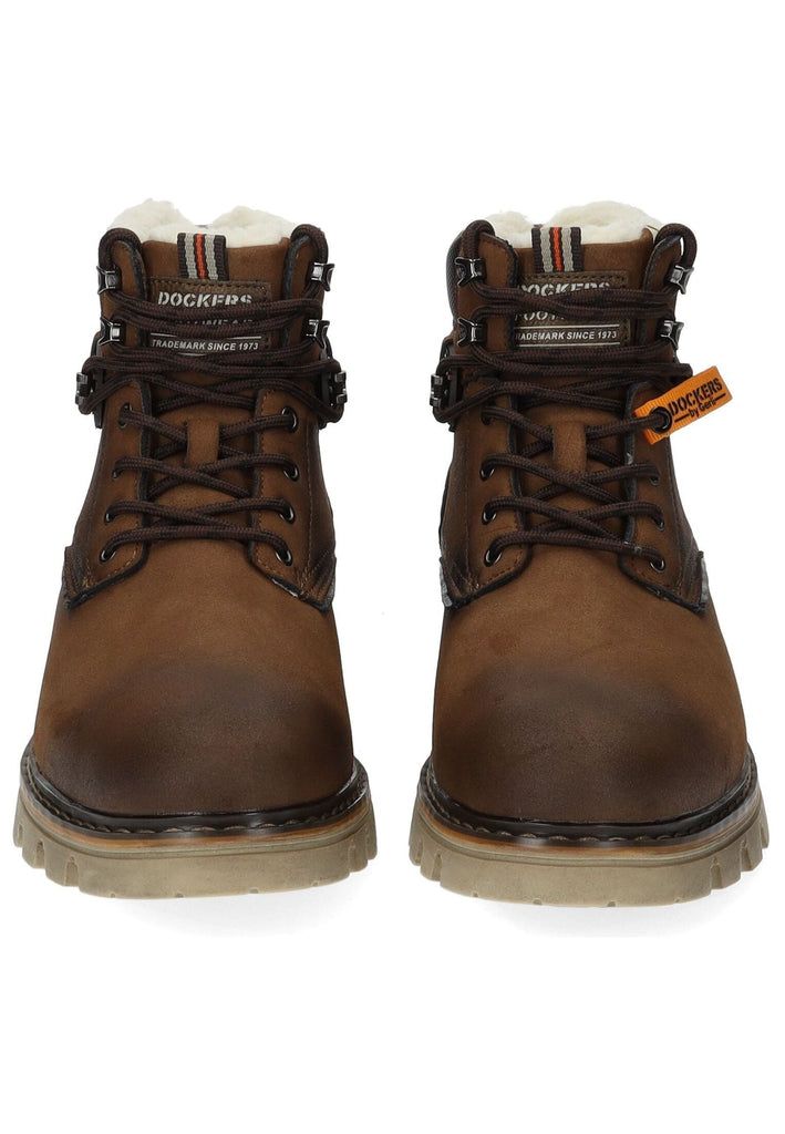 Dockers Stiefelette Lederimitat Braun Warmfutter