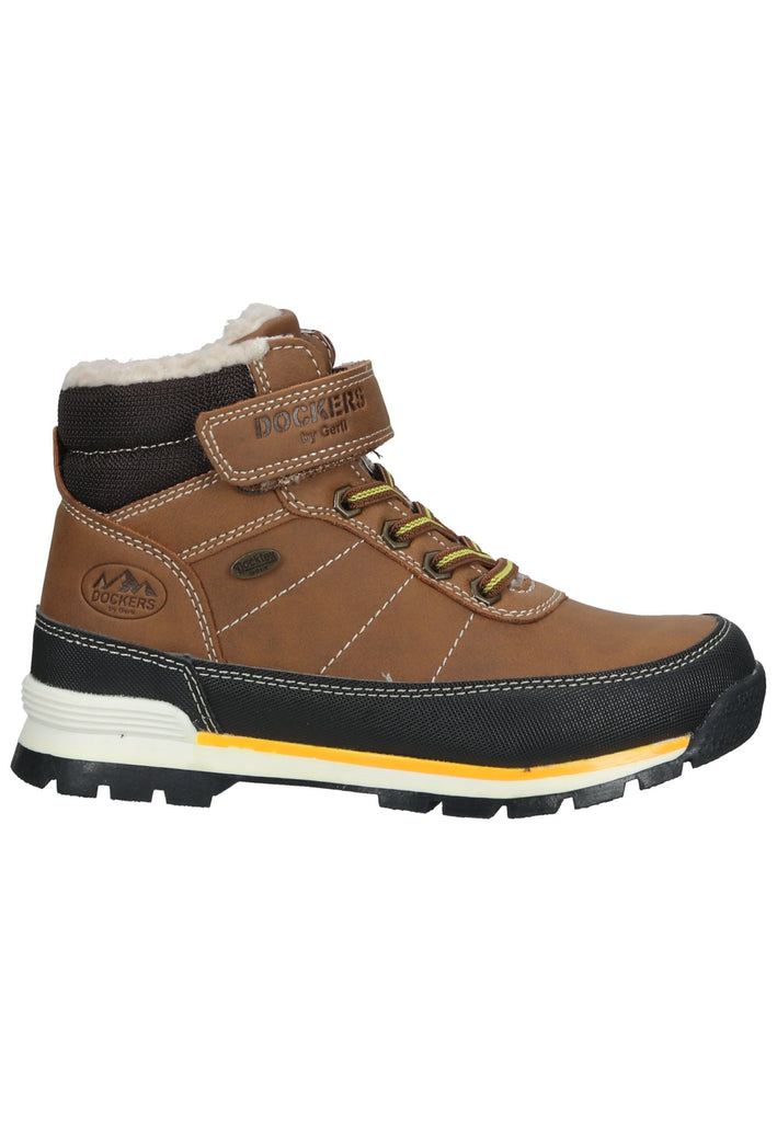 Dockers Stiefelette Lederimitat Braun Warmfutter