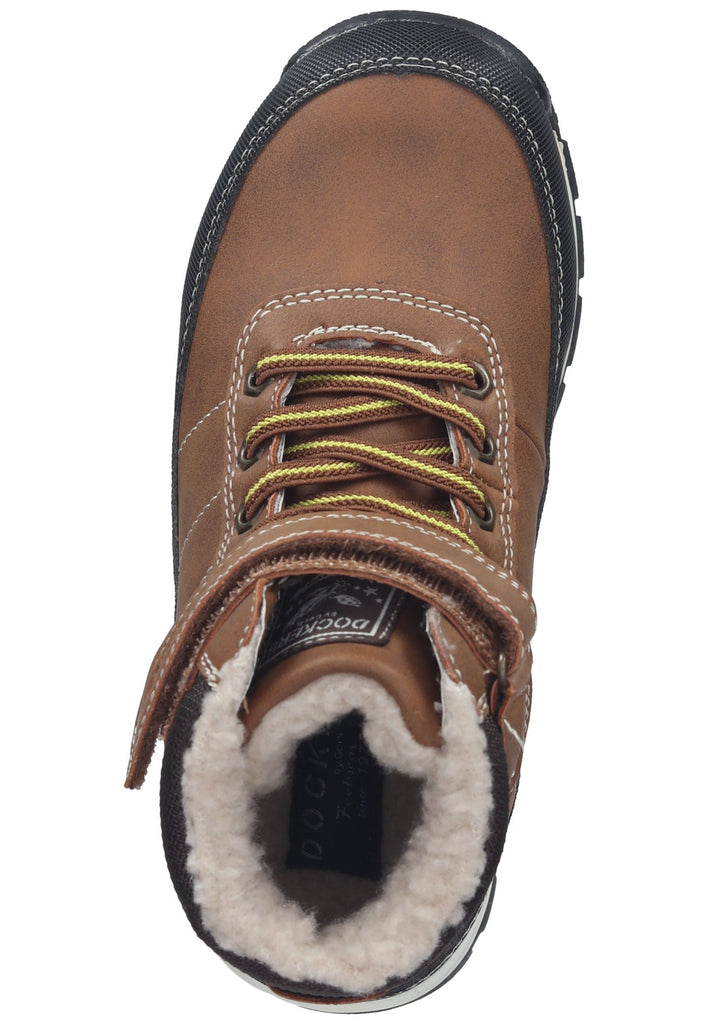 Dockers Stiefelette Lederimitat Braun Warmfutter