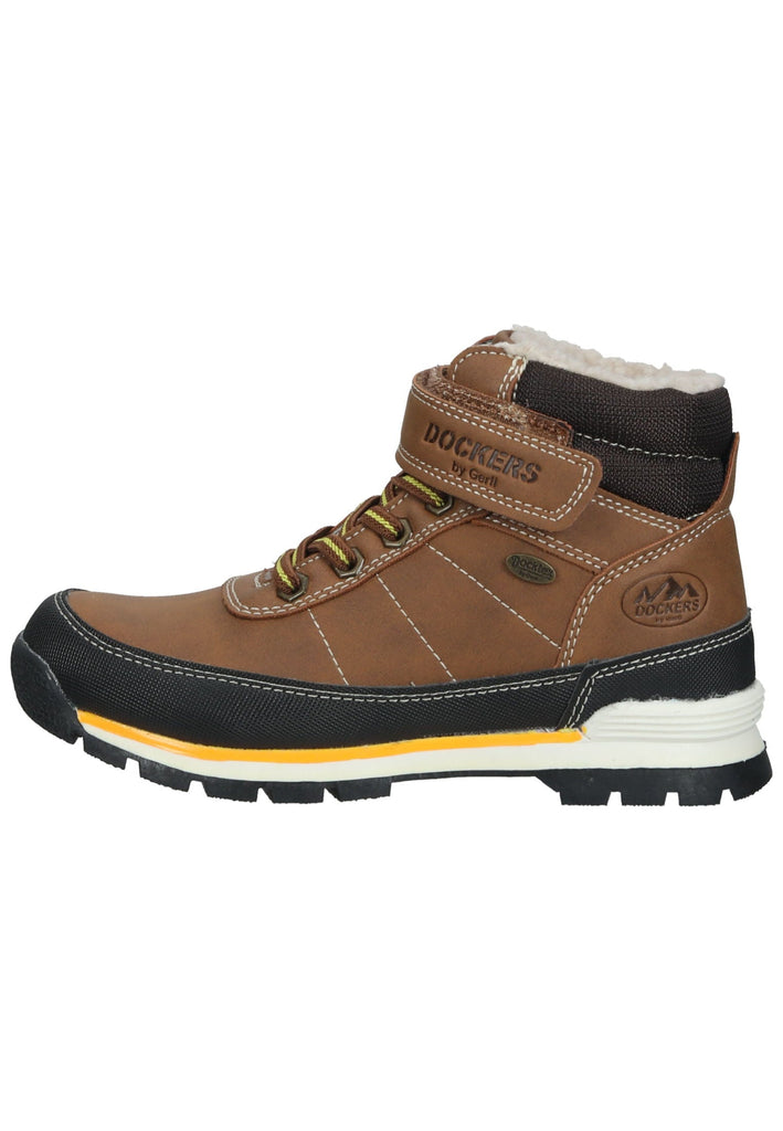 Dockers Stiefelette Lederimitat Braun Warmfutter