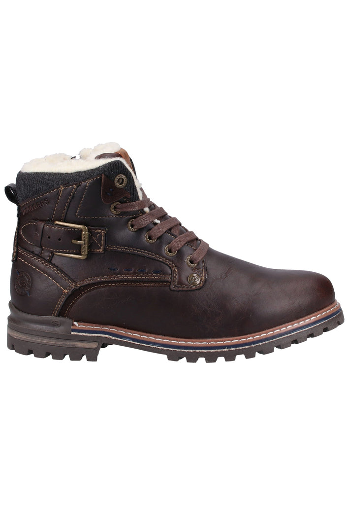 Dockers Stiefelette Lederimitat Braun Warmfutter