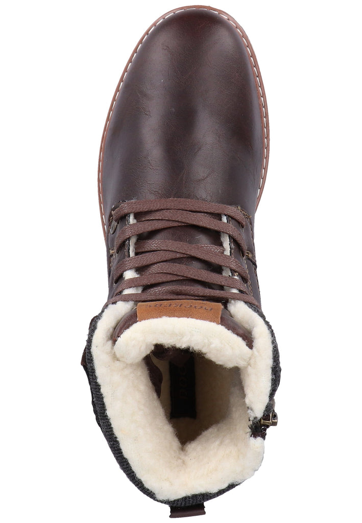 Dockers Stiefelette Lederimitat Braun Warmfutter