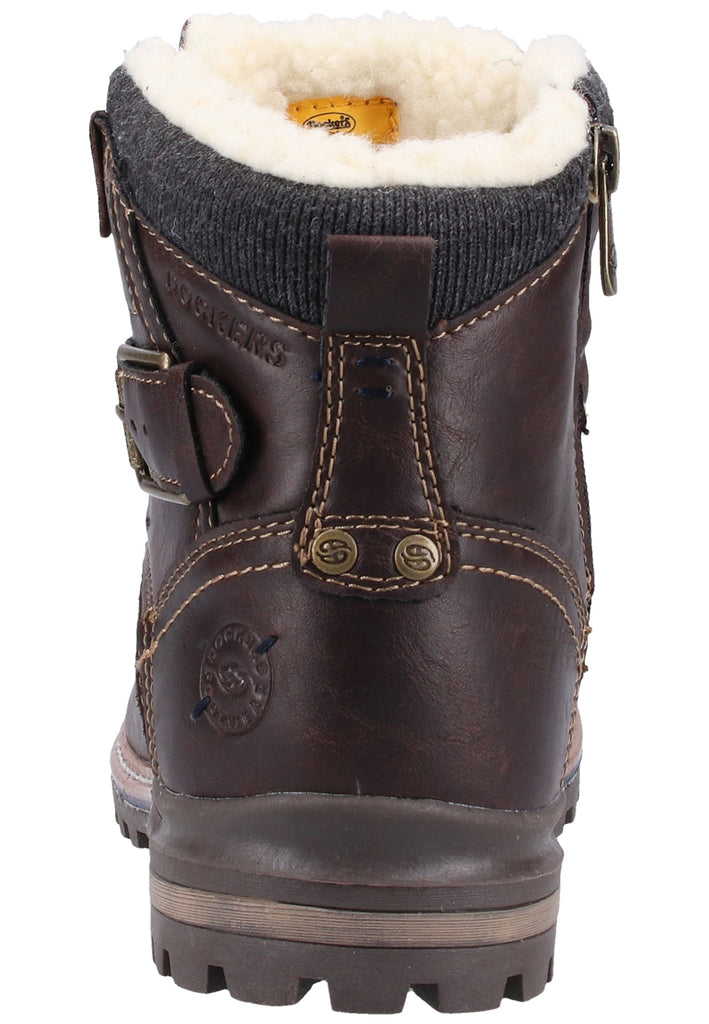 Dockers Stiefelette Lederimitat Braun Warmfutter