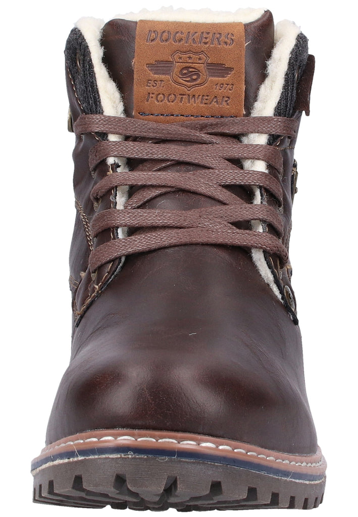 Dockers Stiefelette Lederimitat Braun Warmfutter