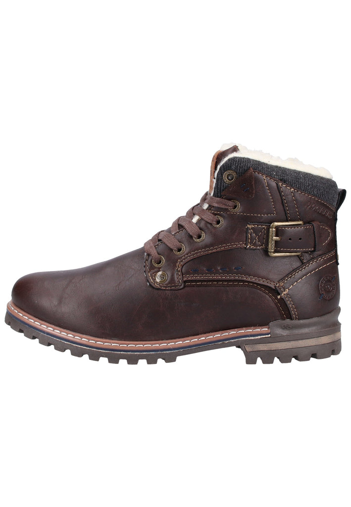Dockers Stiefelette Lederimitat Braun Warmfutter