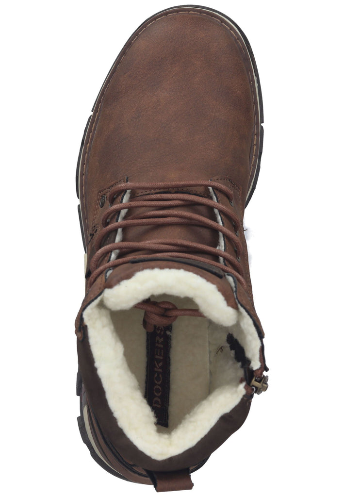 Dockers Stiefelette Lederimitat Cafe Warmfutter